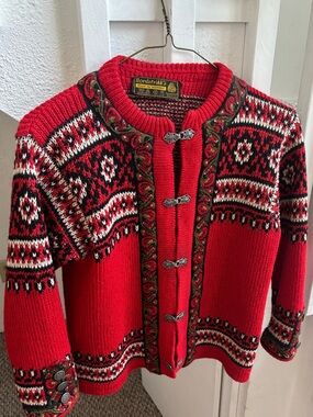 Vintage 1970’s Nordstrikk Norway Wool Cardigan Children’s Sweater